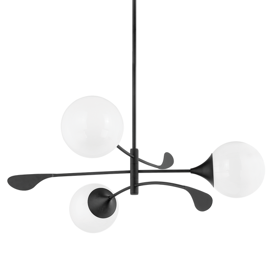 VICTORIA Chandelier in TEXTURED BLACK Finish