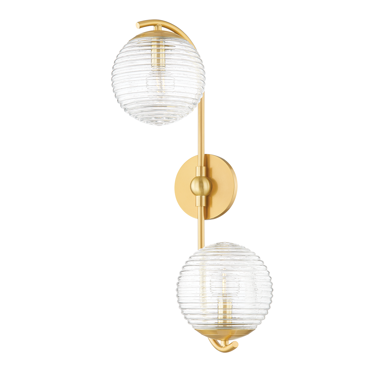 SARA Wall Sconce in Aged Brass Finish