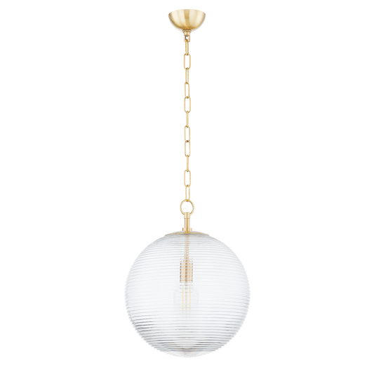 SARA Pendant in Aged Brass Finish