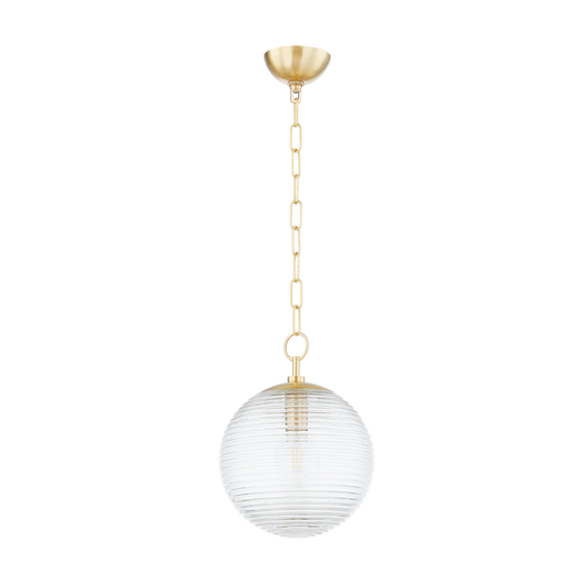 SARA Pendant in Aged Brass Finish
