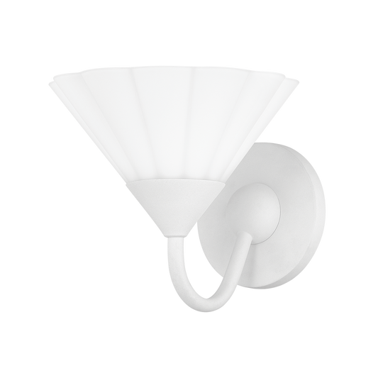 KELSEY Wall Sconce in TEXTURED WHITE Finish