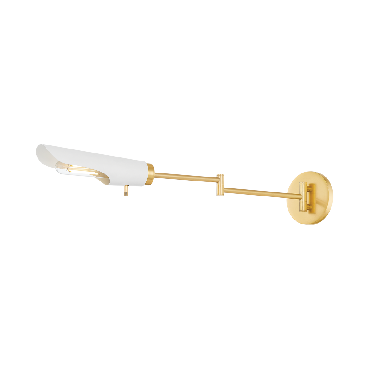 HARPERROSE Wall Sconce in AGED BRASS/SOFT WHITE Finish