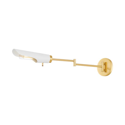 HARPERROSE Wall Sconce in AGED BRASS/SOFT WHITE Finish