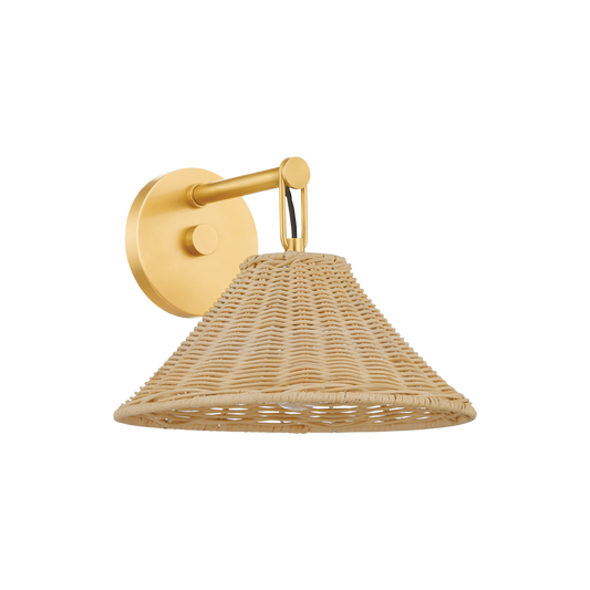 DALIA Wall Sconce in Aged Brass Finish