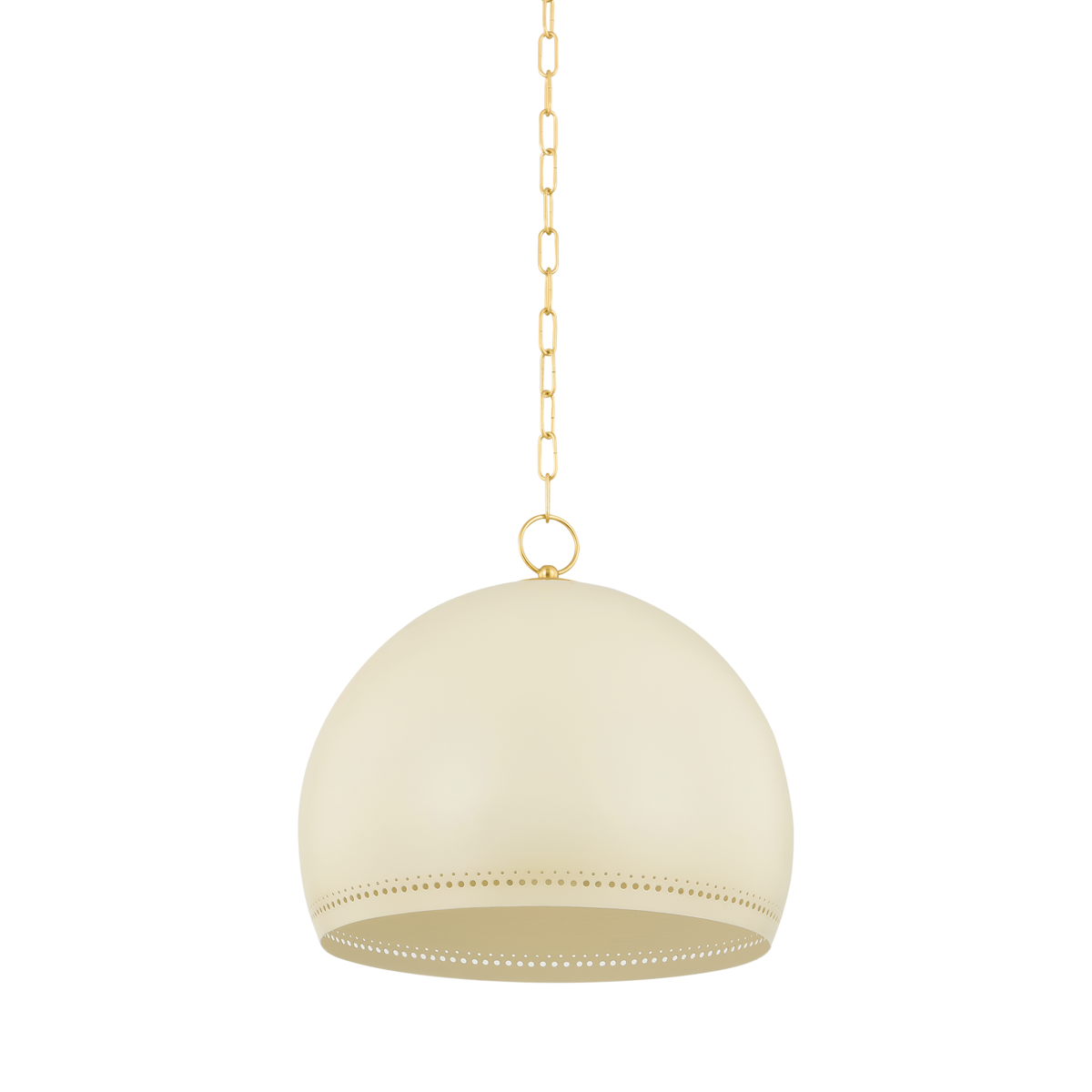 ETNA PENDANT in AGED BRASS/SOFT CREAM Finish