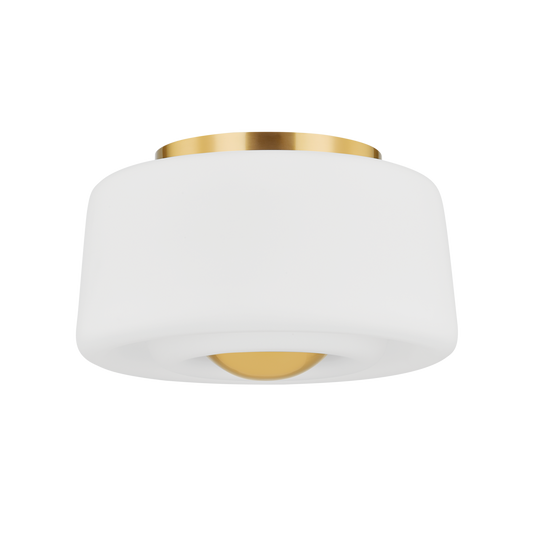 CIELA Flush Mount in Aged Brass Finish