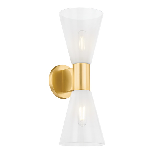 ALMA Wall Sconce in Aged Brass Finish