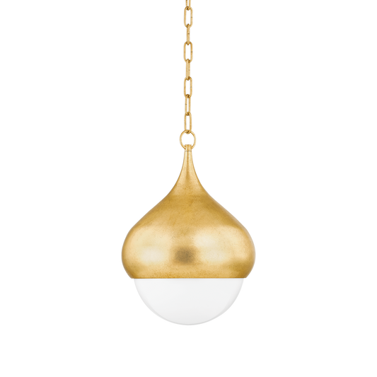 LUCIEL PENDANT in Vintage Gold Leaf Finish
