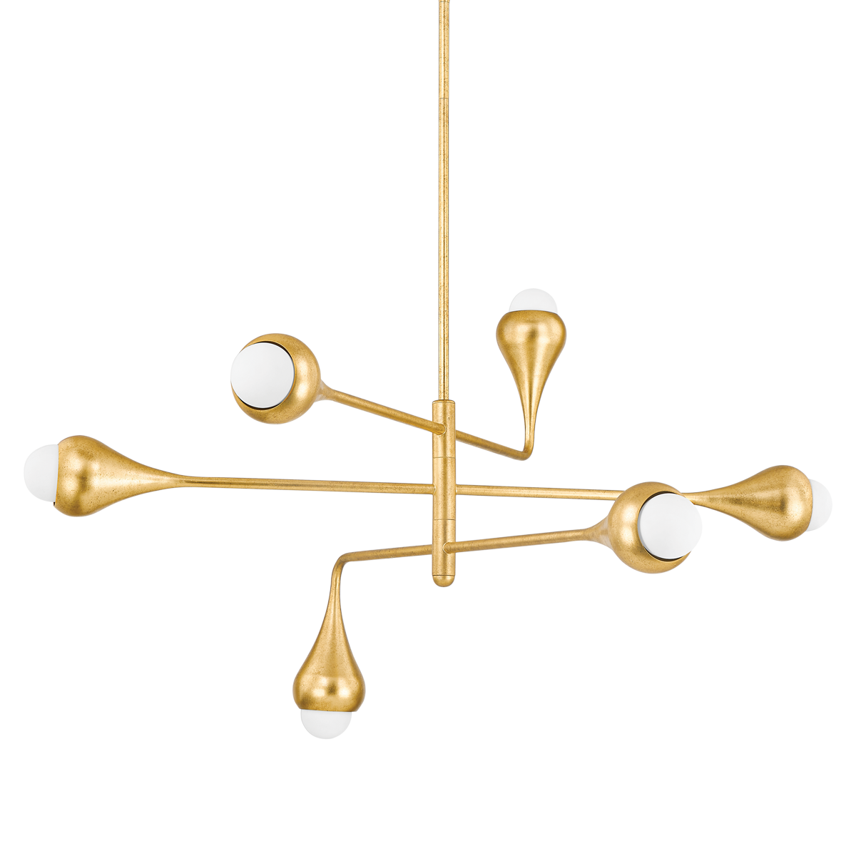 LUCIEL Chandelier in Vintage Gold Leaf Finish