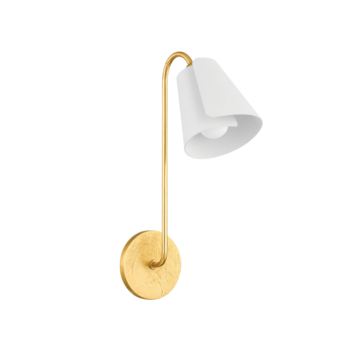 LILA Wall Sconce in GOLD LEAF/TEXTURED ON WHITE COMBO Finish