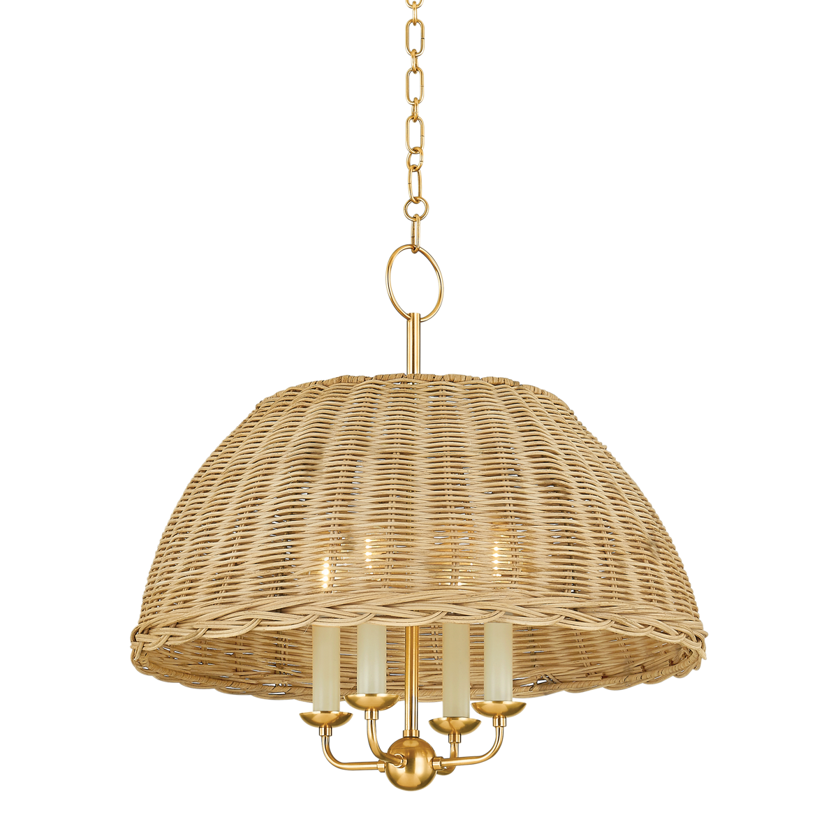 ARWEN Chandelier in Aged Brass Finish
