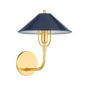 MARIEL Wall Sconce in AGED BRASS/SOFT NAVY Finish