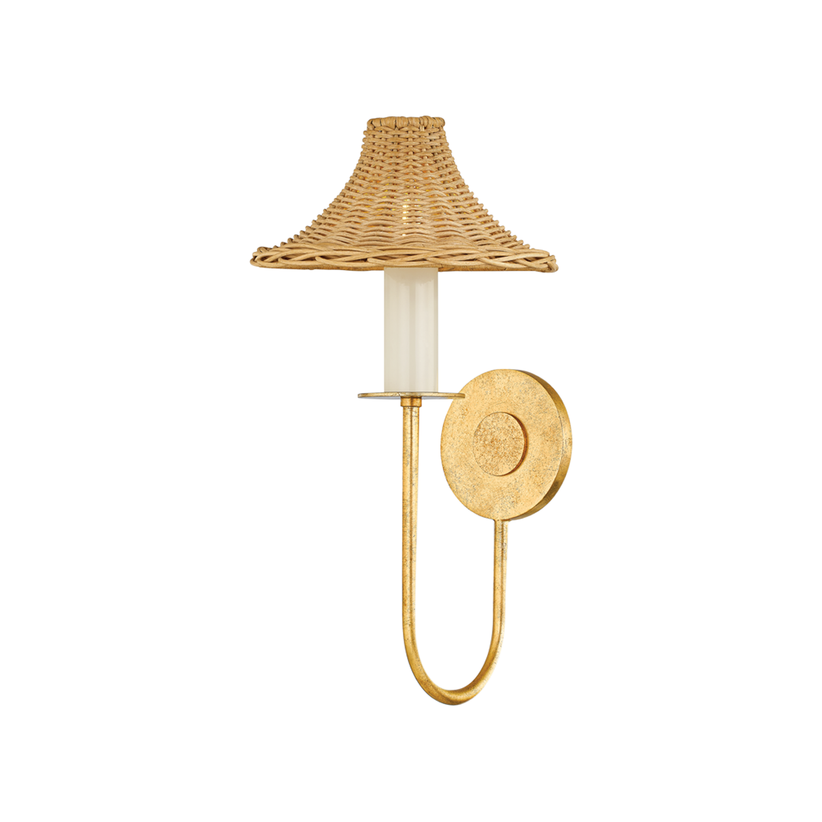 TWILA Wall Sconce in Vintage Gold Leaf Finish