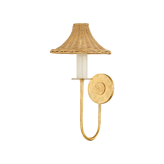 TWILA Wall Sconce in Vintage Gold Leaf Finish