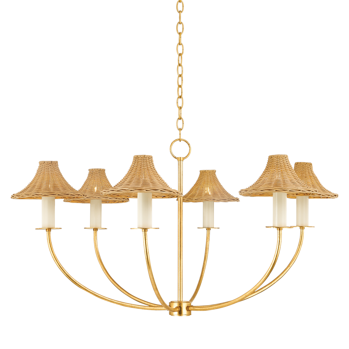 TWILA Chandelier in Vintage Gold Leaf Finish