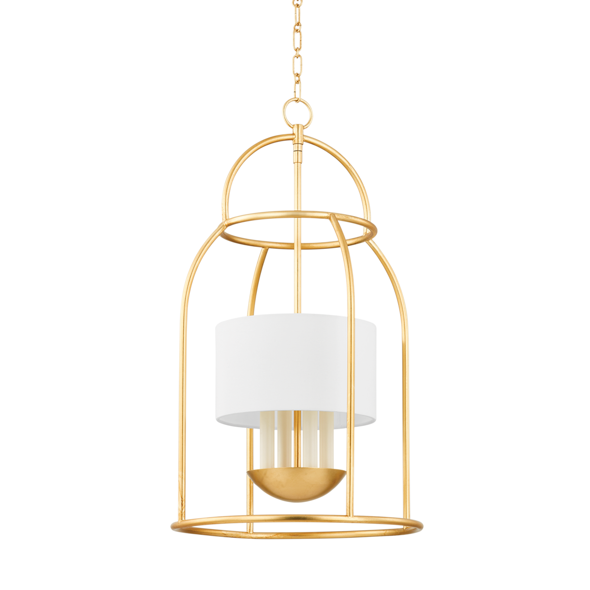 DELIA LANTERN in Vintage Gold Leaf Finish