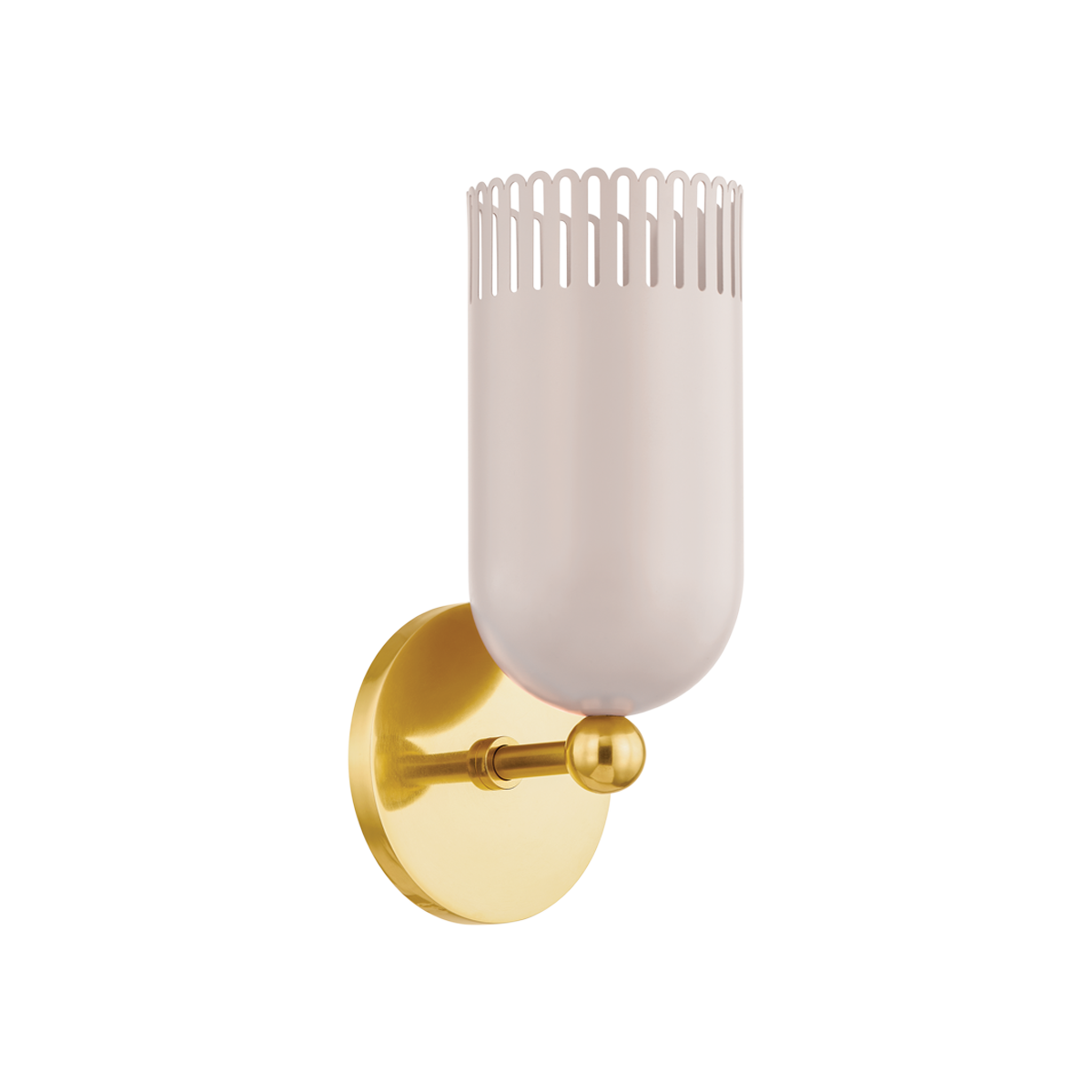 Liba WALL SCONCE in Aged Brass/Soft Peignoir Finish