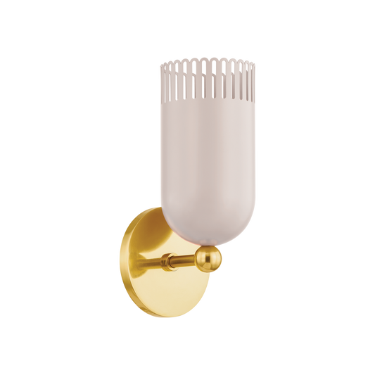 Liba WALL SCONCE in Aged Brass/Soft Peignoir Finish