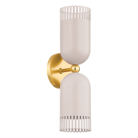Liba WALL SCONCE in Aged Brass/Soft Peignoir Finish