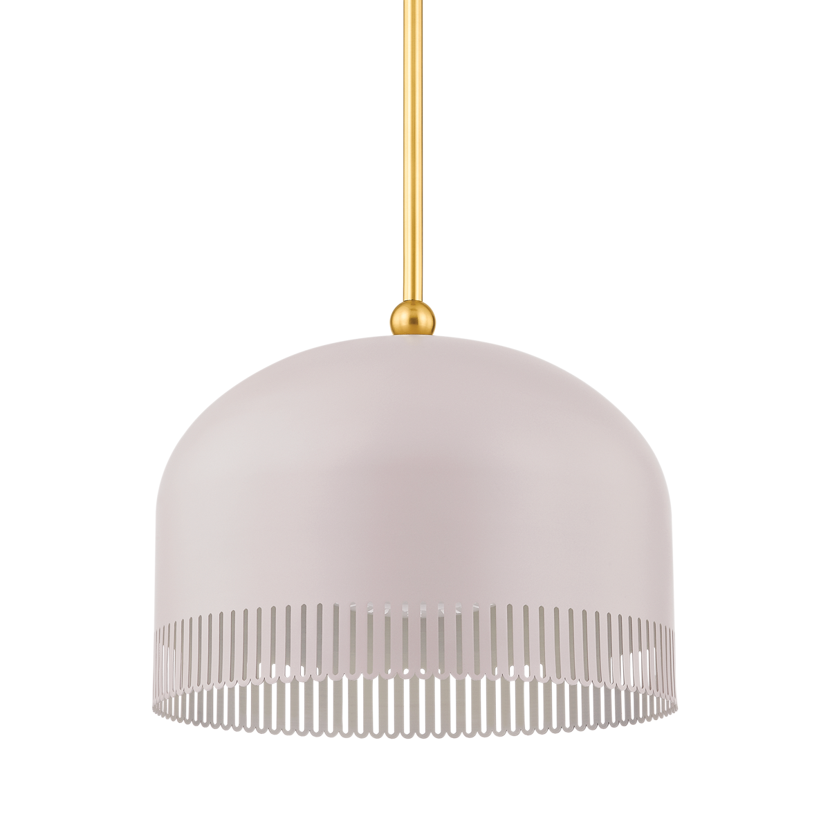Liba PENDANT in Aged Brass/Soft Peignoir Finish