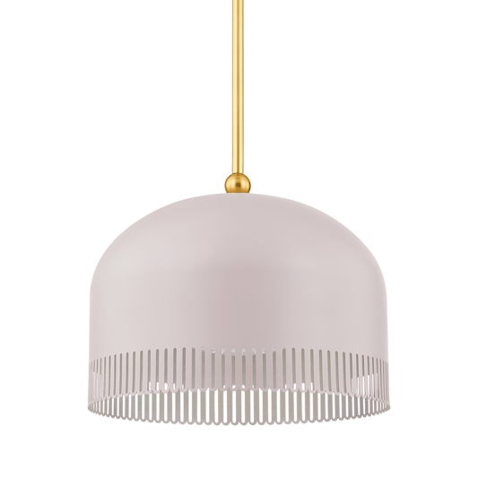 Liba PENDANT in Aged Brass/Soft Peignoir Finish