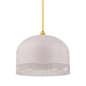 Liba PENDANT in Aged Brass/Soft Peignoir Finish