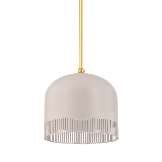 Liba PENDANT in Aged Brass/Soft Peignoir Finish