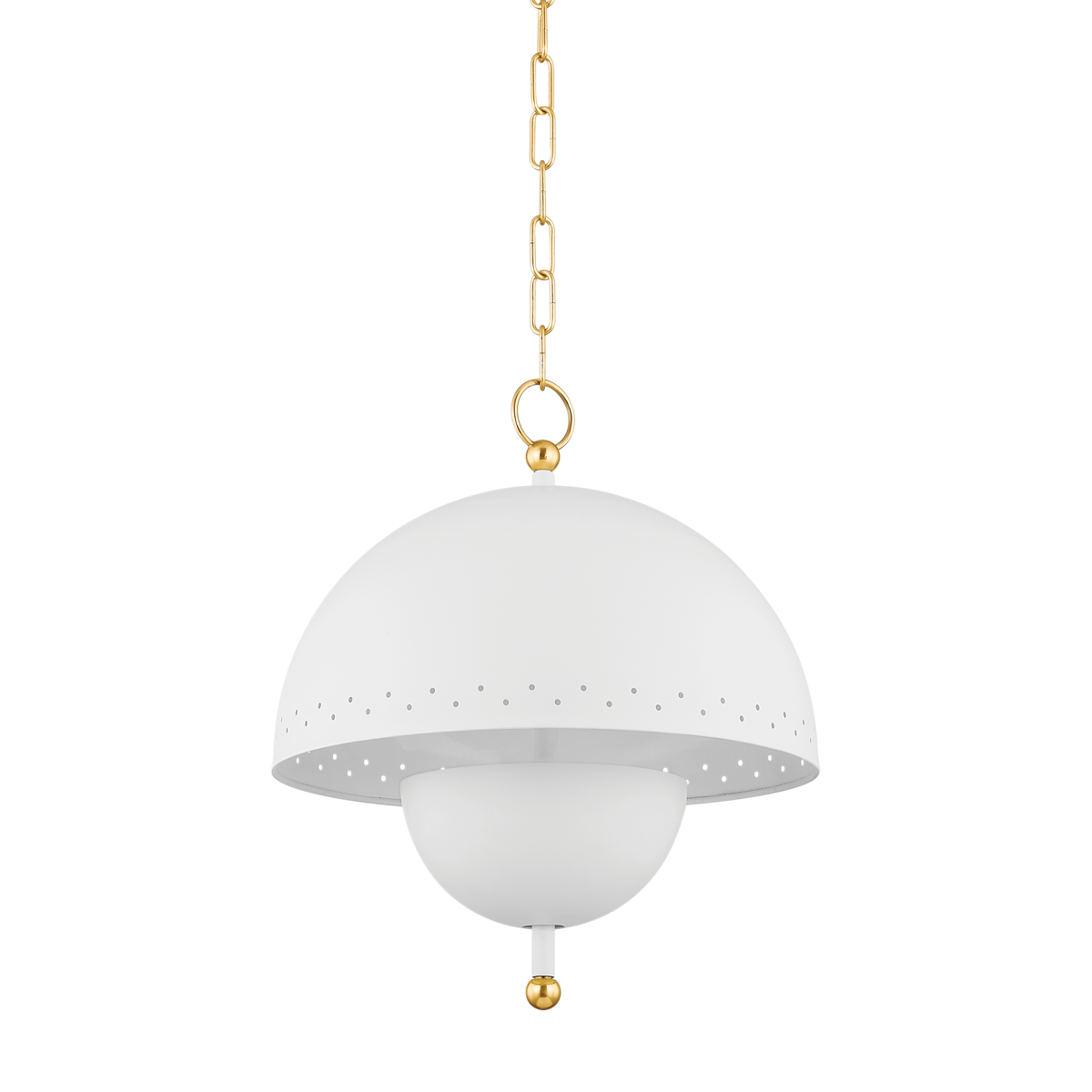 Jojo PENDANT in AGED BRASS/SOFT WHITE Finish