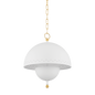 Jojo PENDANT in AGED BRASS/SOFT WHITE Finish