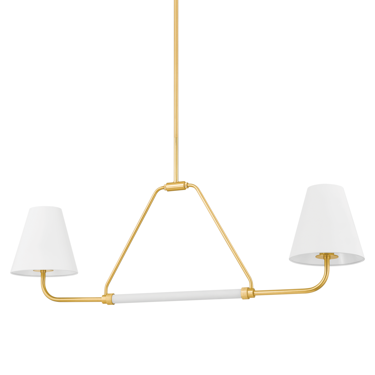 Georgann Linear in AGED BRASS/SOFT WHITE Finish