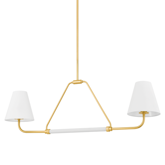 Georgann Linear in AGED BRASS/SOFT WHITE Finish
