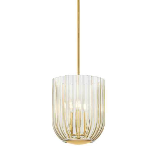 Cece LANTERN in Aged Brass Finish