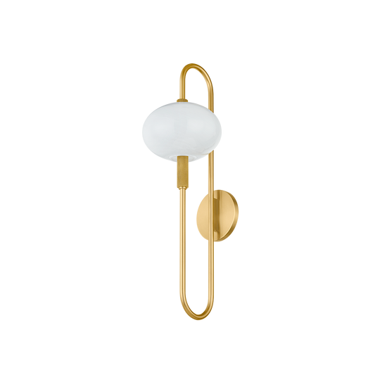 DELPHINE WALL SCONCE in AGED BRASS Finish