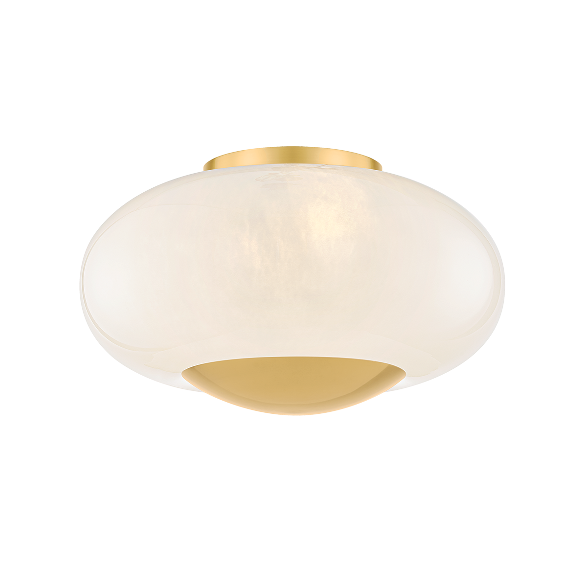 LOTTIE Flush Mount in AGED BRASS Finish