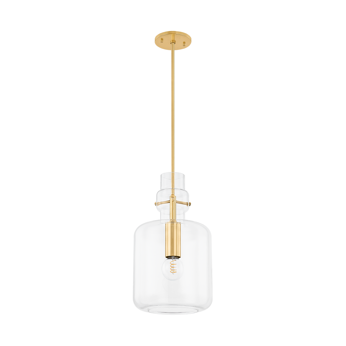 LUMI PENDANT in AGED BRASS Finish