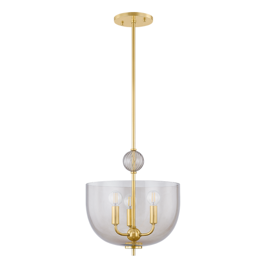 ARIANNE Lantern in AGED BRASS Finish