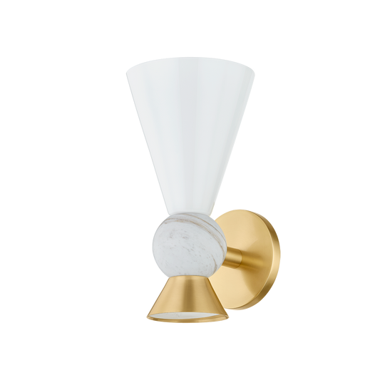 MONA Wall Sconce in AGED BRASS Finish