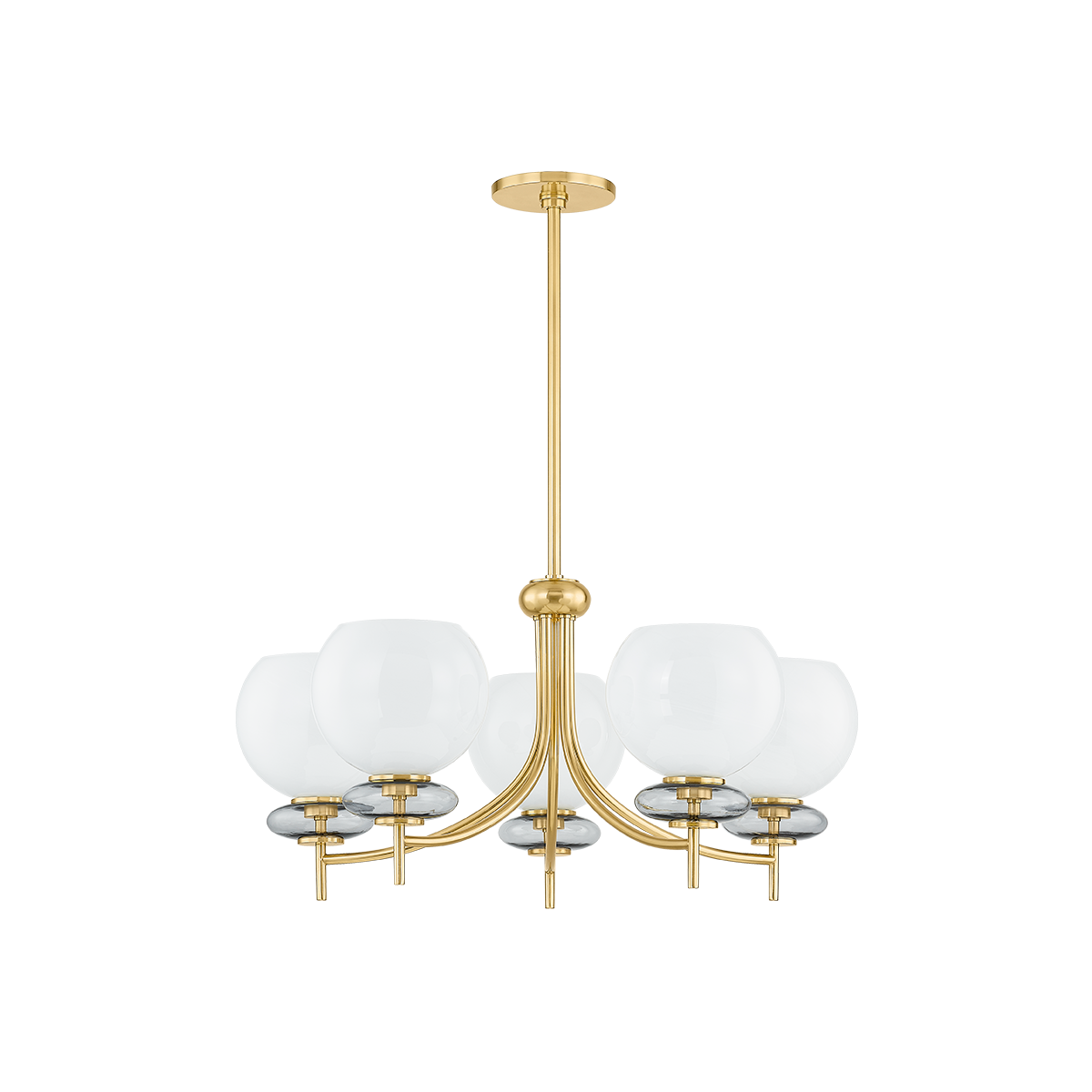 ALEXIA Chandelier in AGED BRASS Finish