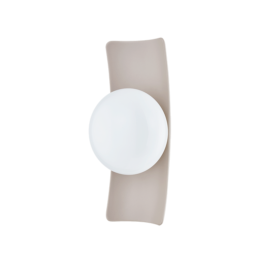 TERRA WALL SCONCE in AGED BRASS/CERAMIC ANTIQUE IVORY Finish