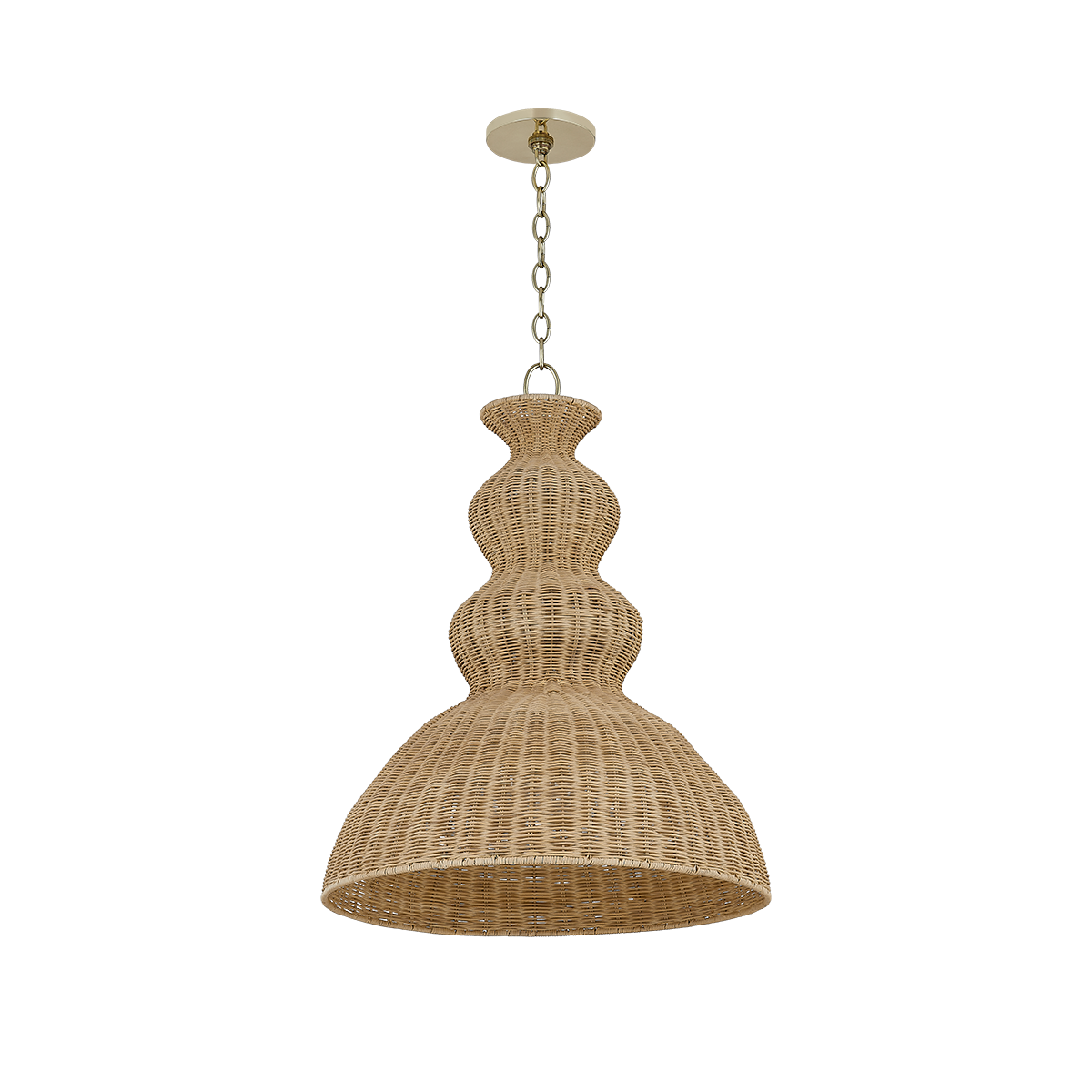MAYLA PENDANT in AGED BRASS Finish