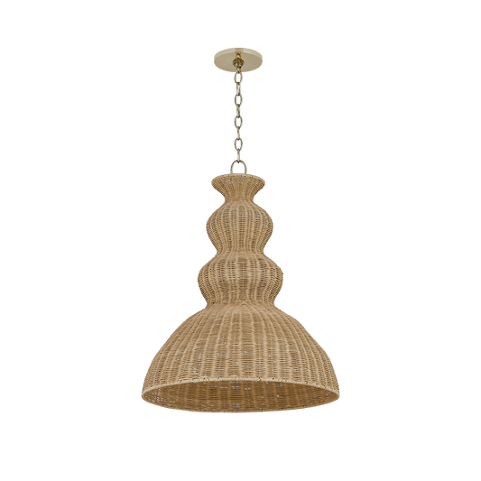 MAYLA PENDANT in AGED BRASS Finish