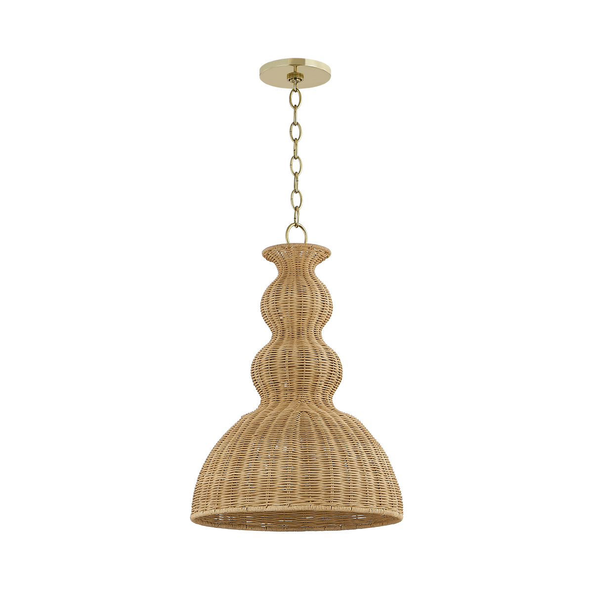 MAYLA PENDANT in AGED BRASS Finish