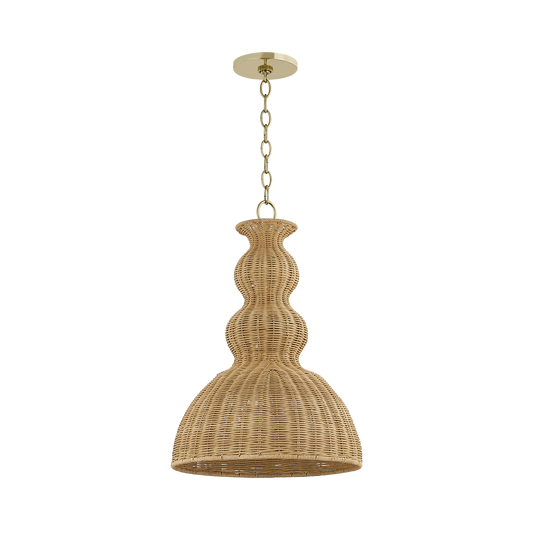 MAYLA PENDANT in AGED BRASS Finish