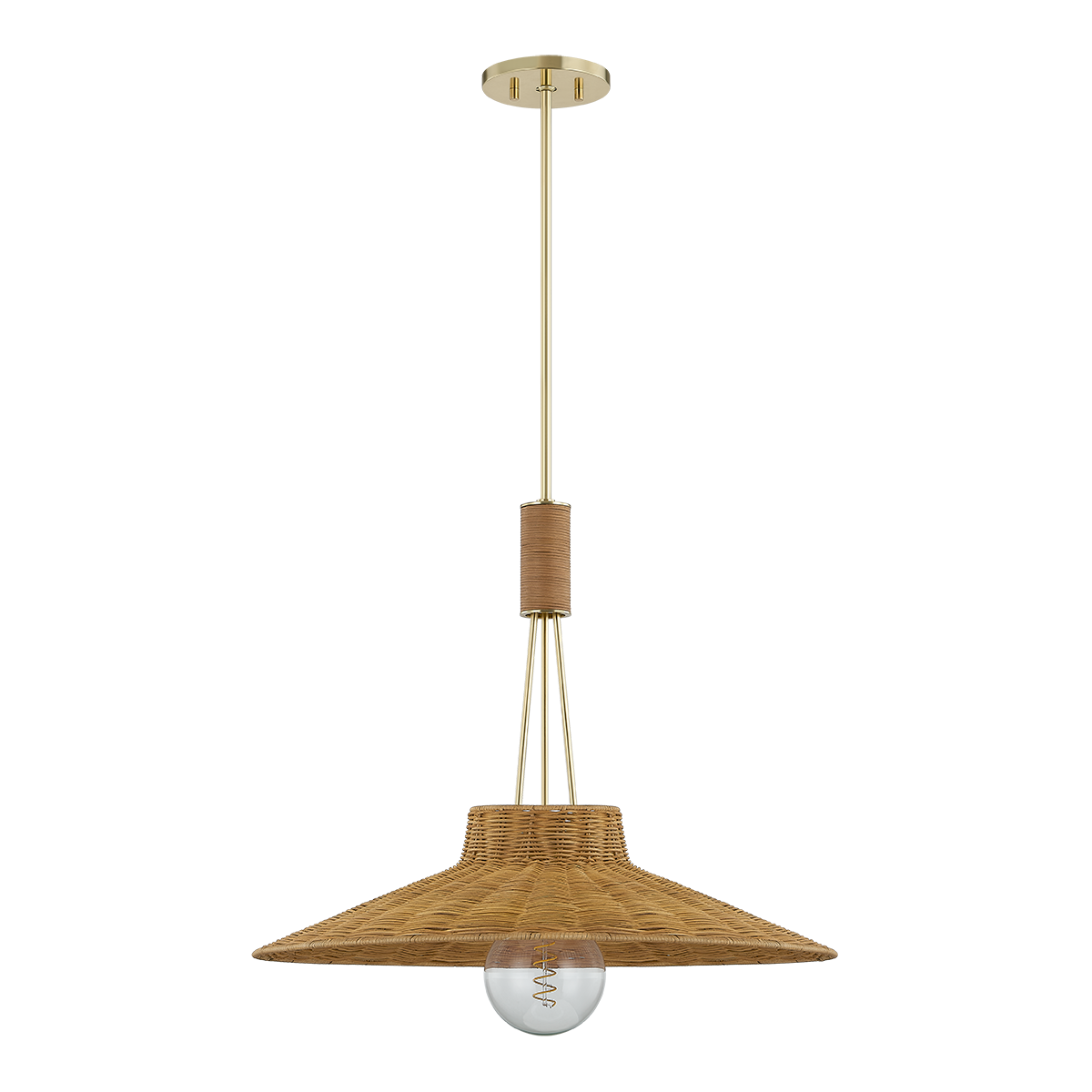 LAUDINE PENDANT in AGED BRASS Finish