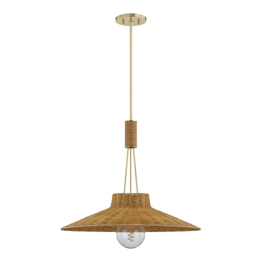 LAUDINE PENDANT in AGED BRASS Finish