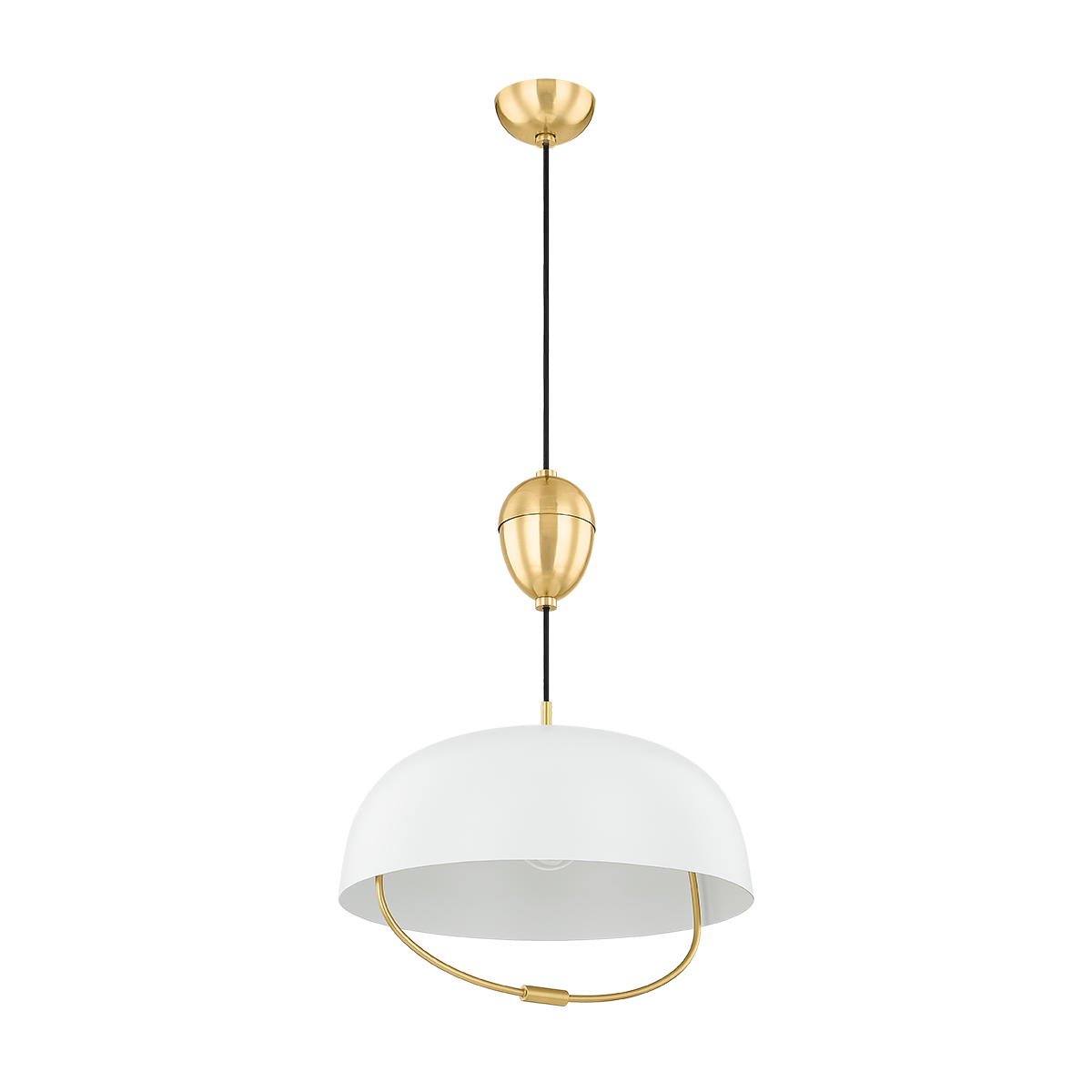 LILIANA PENDANT in AGED BRASS/SOFT WHITE Finish