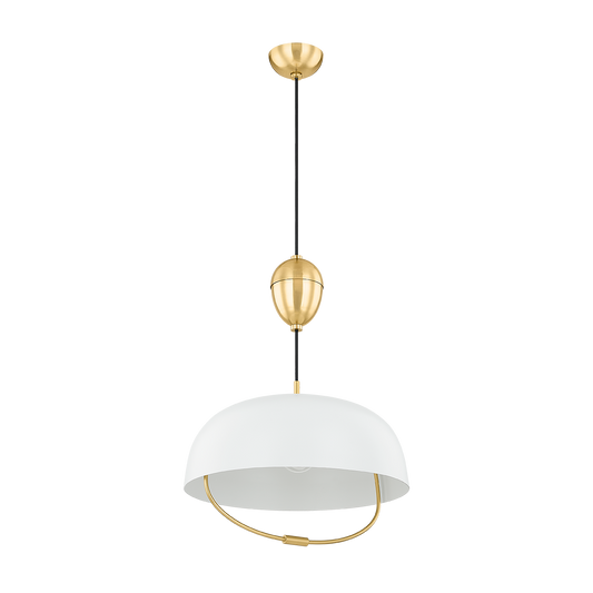 LILIANA PENDANT in AGED BRASS/SOFT WHITE Finish