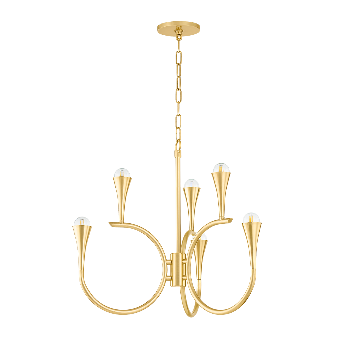 AVIANA CHANDELIER in AGED BRASS Finish