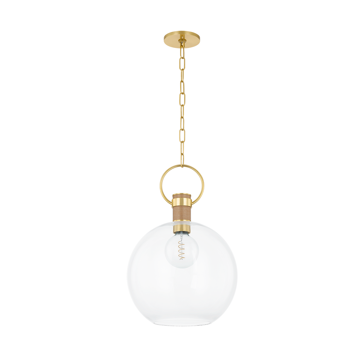 CATRINE PENDANT in AGED BRASS Finish