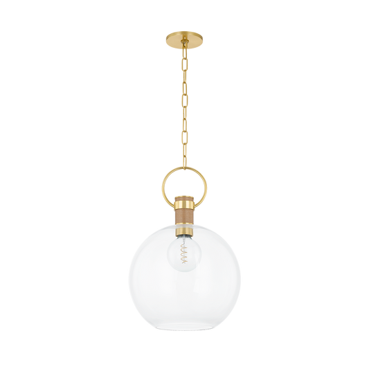 CATRINE PENDANT in AGED BRASS Finish